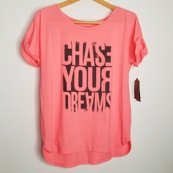 4/$25 NWT Tek Gear Chase Your Dreams Shirt - Picture 1 of 4